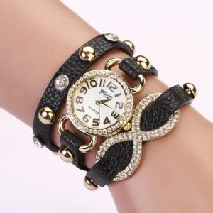Women's Fashion Cross Love Bow Knot Pattern Watch With 9 Colors!