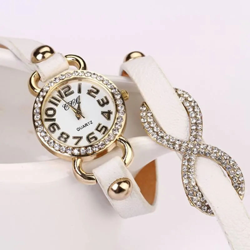 Women's Fashion Cross Love Bow Knot Pattern Watch With 9 Colors!