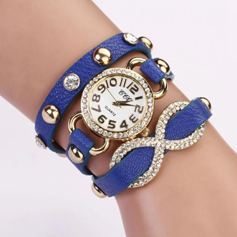 Women's Fashion Cross Love Bow Knot Pattern Watch With 9 Colors!