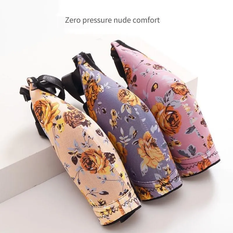 WOMEN’S FRONT BUCKLE GATHERED PRINT BRA