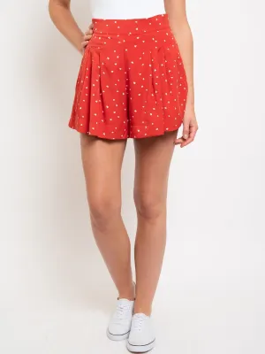 WOMEN'S HEART PRINT SHORTS