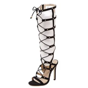 Women's Leg Lace up Boots