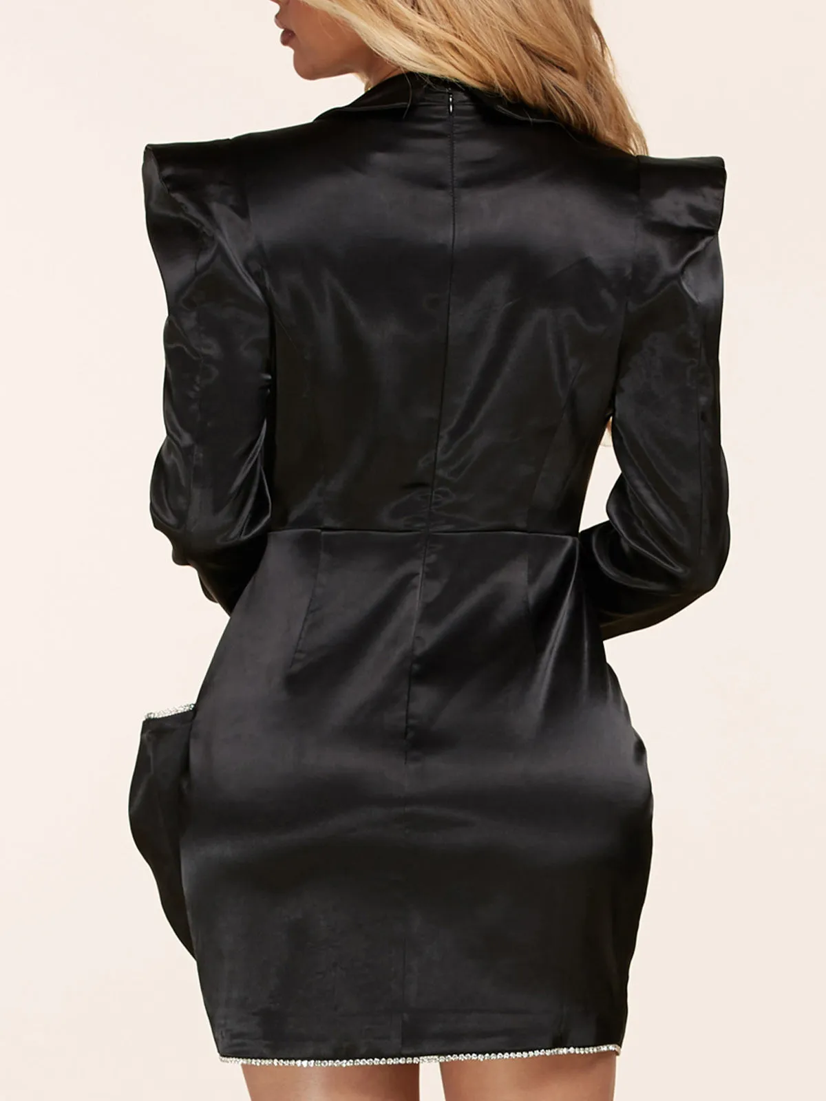 WOMEN'S LONG PUFF SLEEVE FRONT BOW MINI DRESS