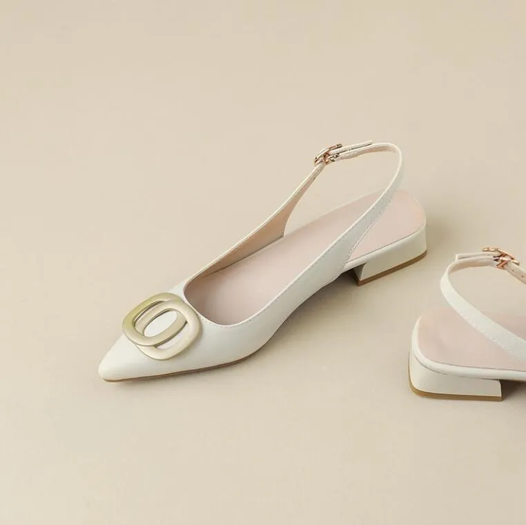 Women's Petite Size Block Low Heel Sandals MS126