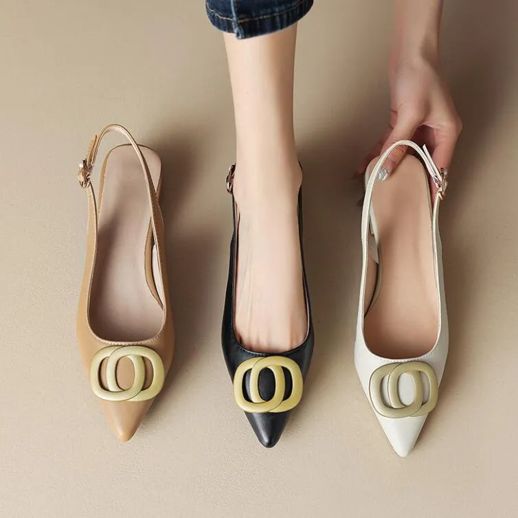 Women's Petite Size Block Low Heel Sandals MS126