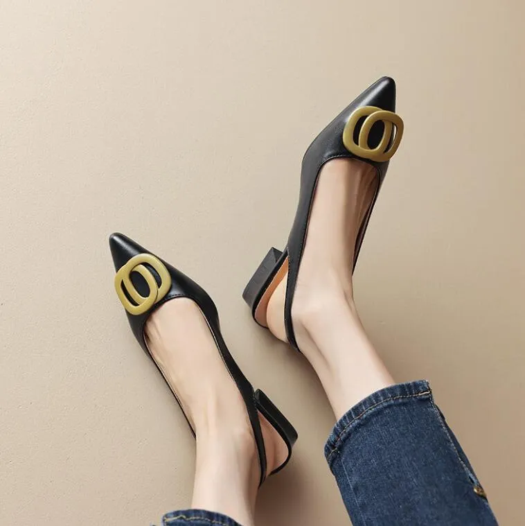 Women's Petite Size Block Low Heel Sandals MS126