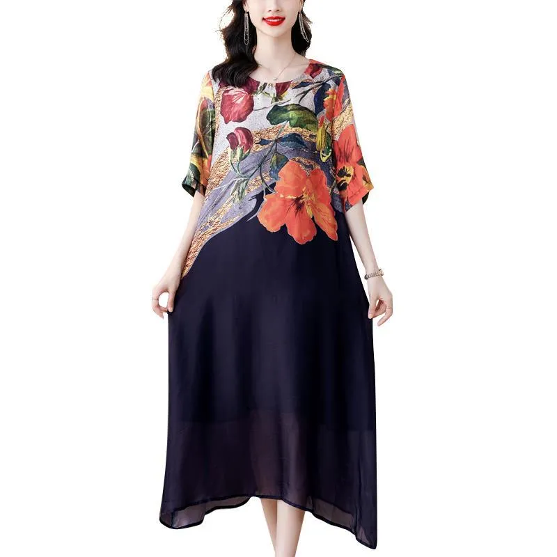 Women's Plus Size Floral Print Dress | Flowy Design, Lightweight Fabric, 2025 New Arrival