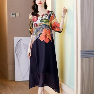 Women's Plus Size Floral Print Dress | Flowy Design, Lightweight Fabric, 2025 New Arrival