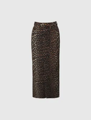 WOMEN'S PRINT DENIM SKIRT
