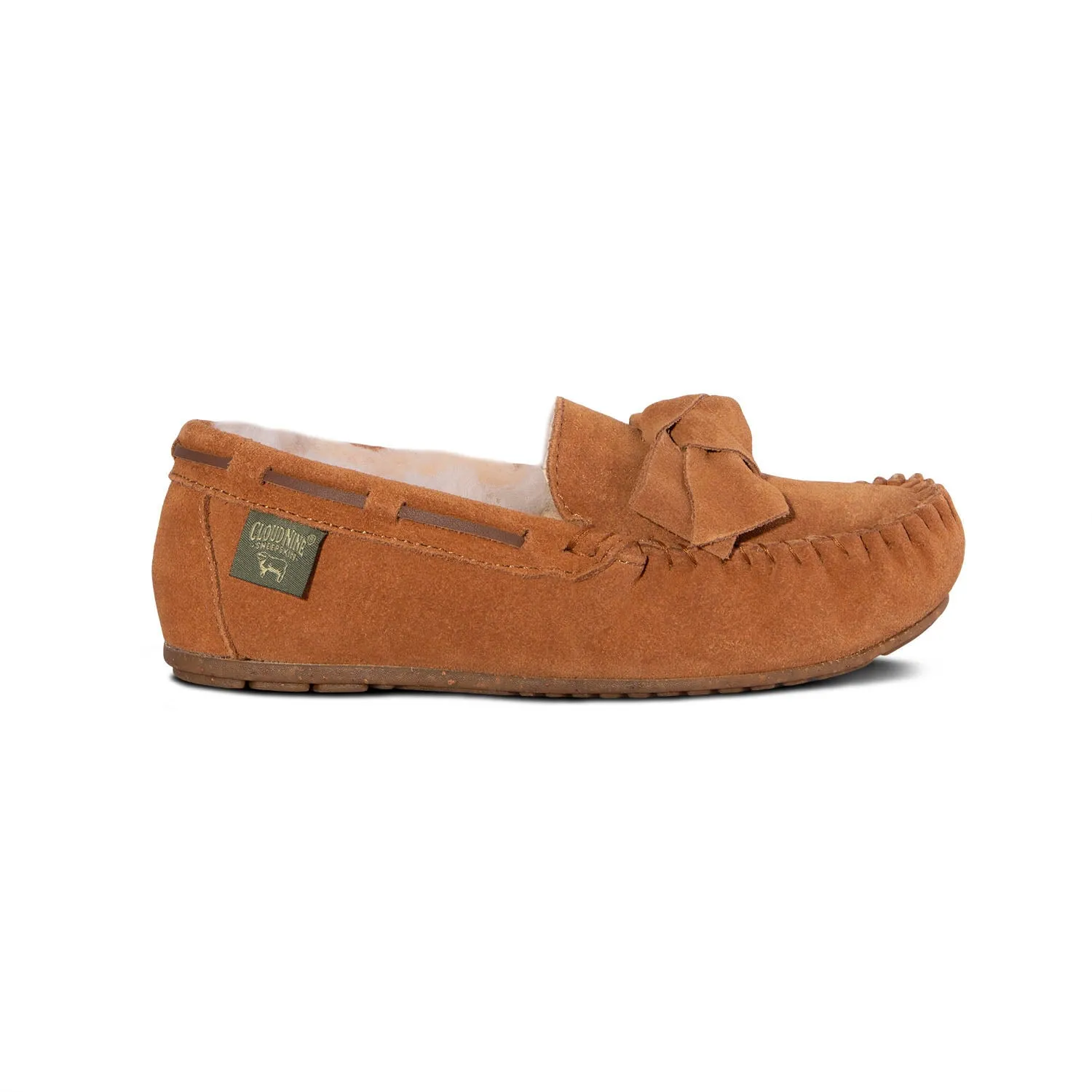 Women's Scarlet Sheepskin Moc