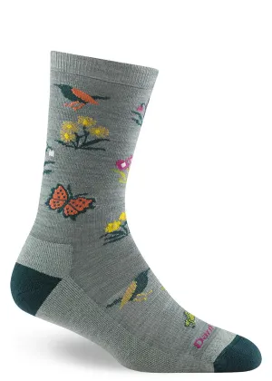 Women's Seafoam Cottage Bloom Light Cushion Wool Socks