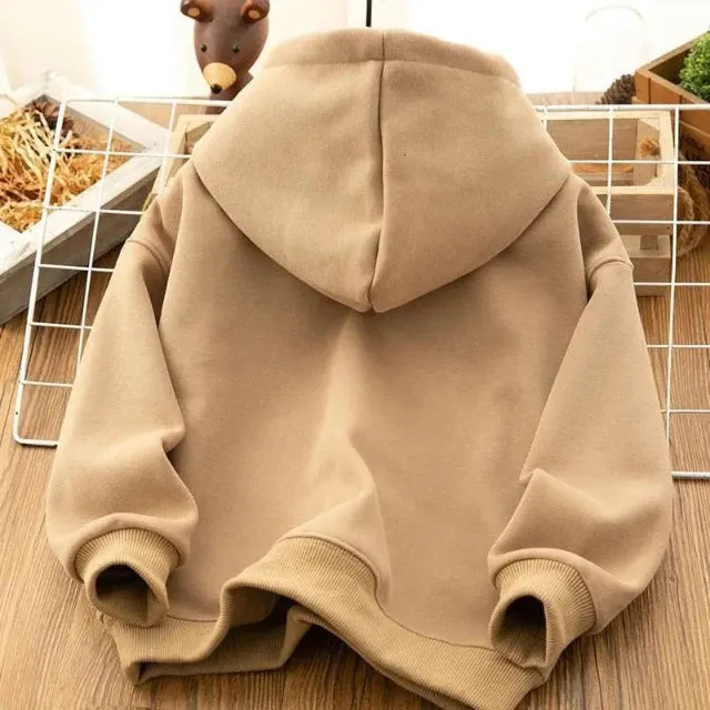 Women's thick warm letter print hoodie