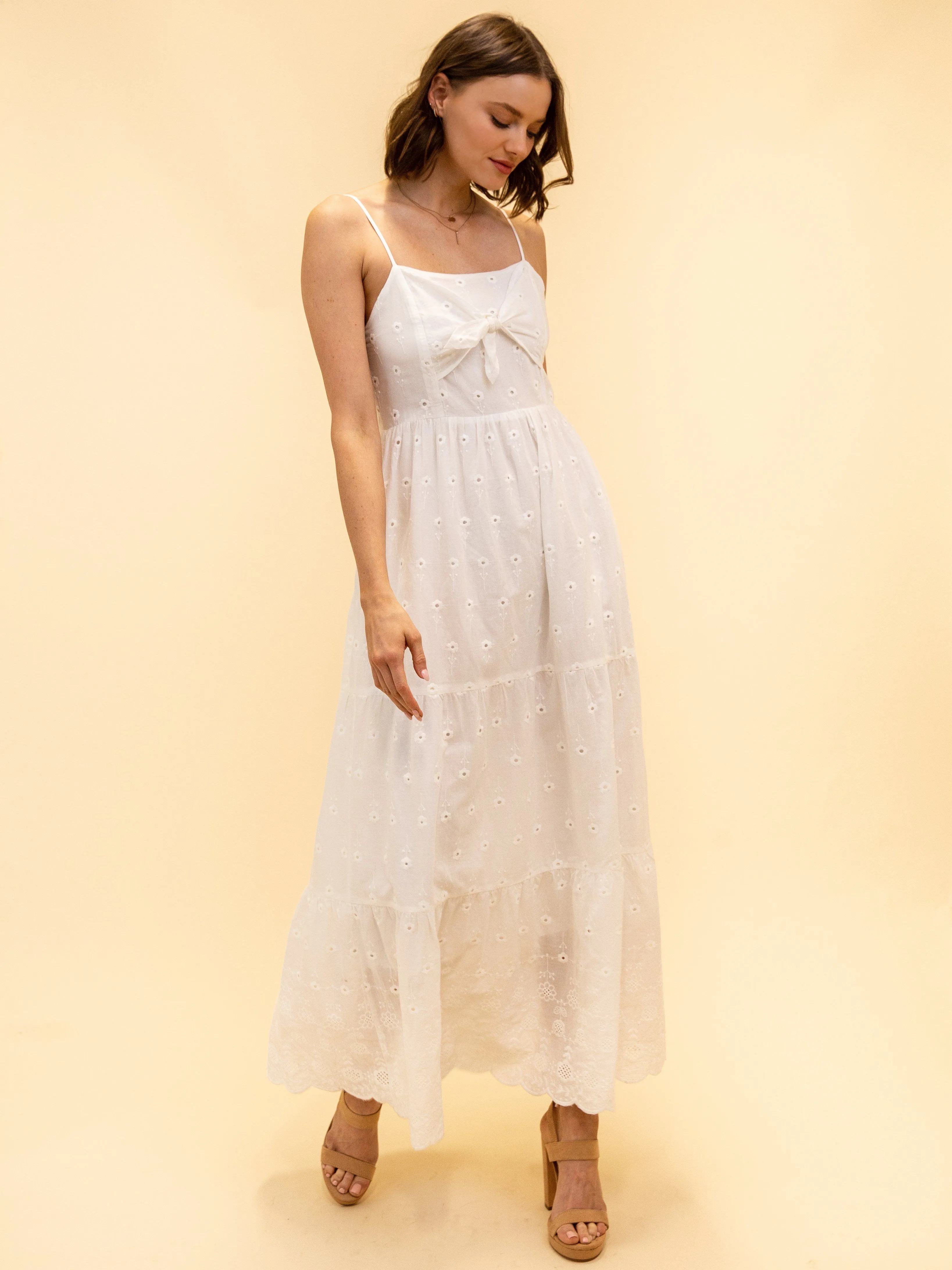 WOMEN'S WHITE MAXI DRESS