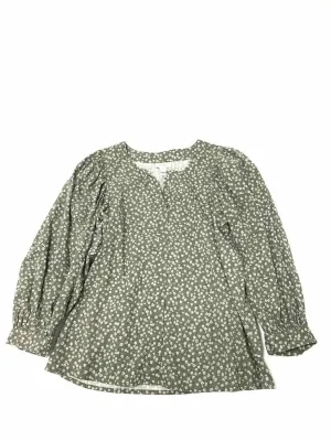 Women's Women Size XS ANA Green Print female Long Sleeve Tops