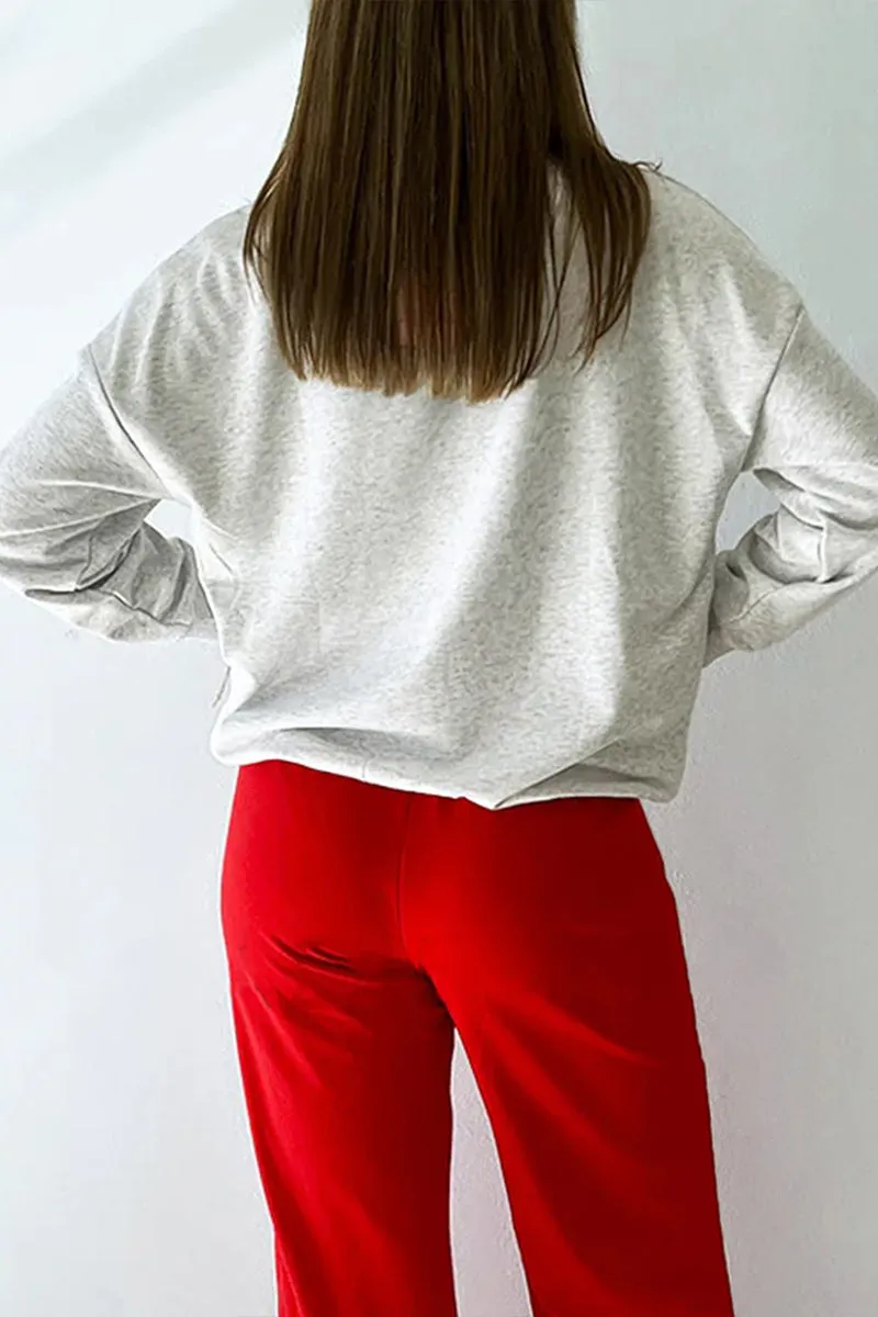 WS3420 Cheery Pullover Sweatshirt Top