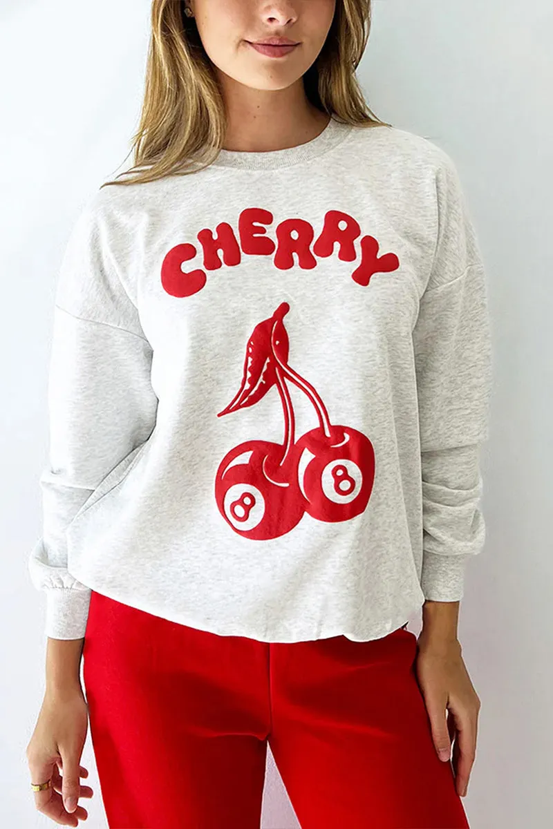 WS3420 Cheery Pullover Sweatshirt Top