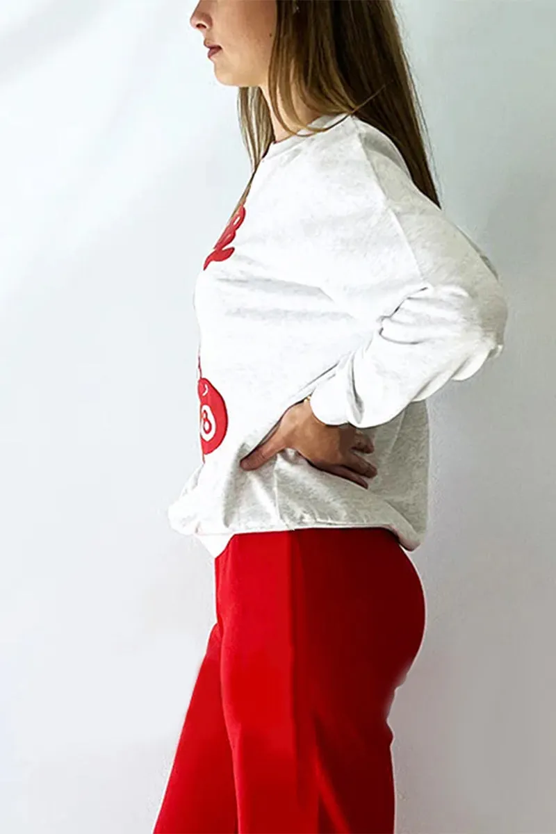 WS3420 Cheery Pullover Sweatshirt Top