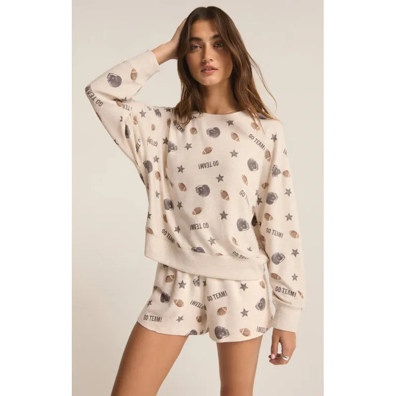 Z Supply Football Star Long Sleeve Top